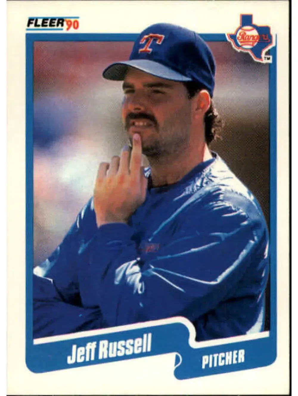 1990 Jeff Russell Fleer Baseball Card #312
